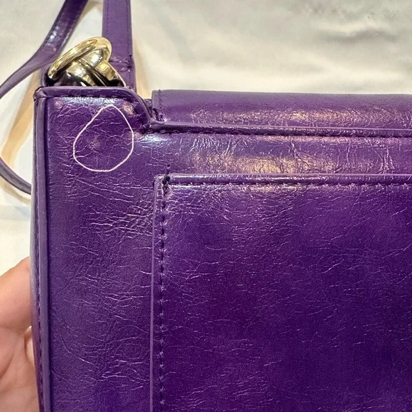 Steve Madden Deep Purple Crossbody Clutch Purse - Picture 14 of 16